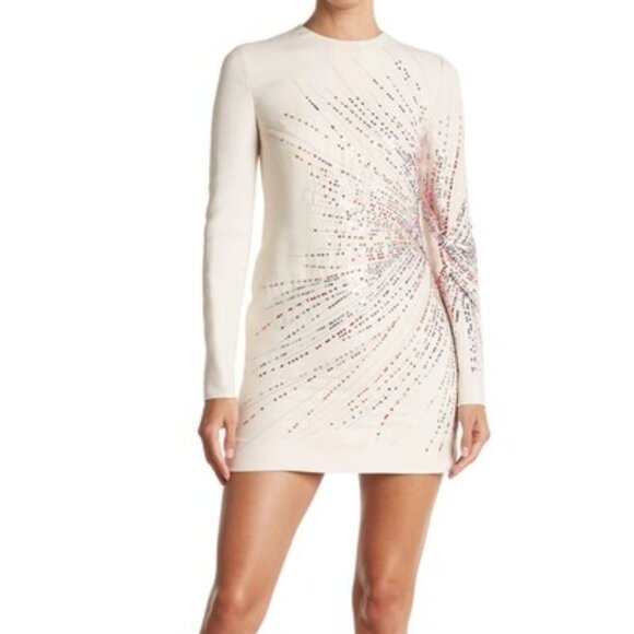 Valentino sequin starburst wool blend mini dress